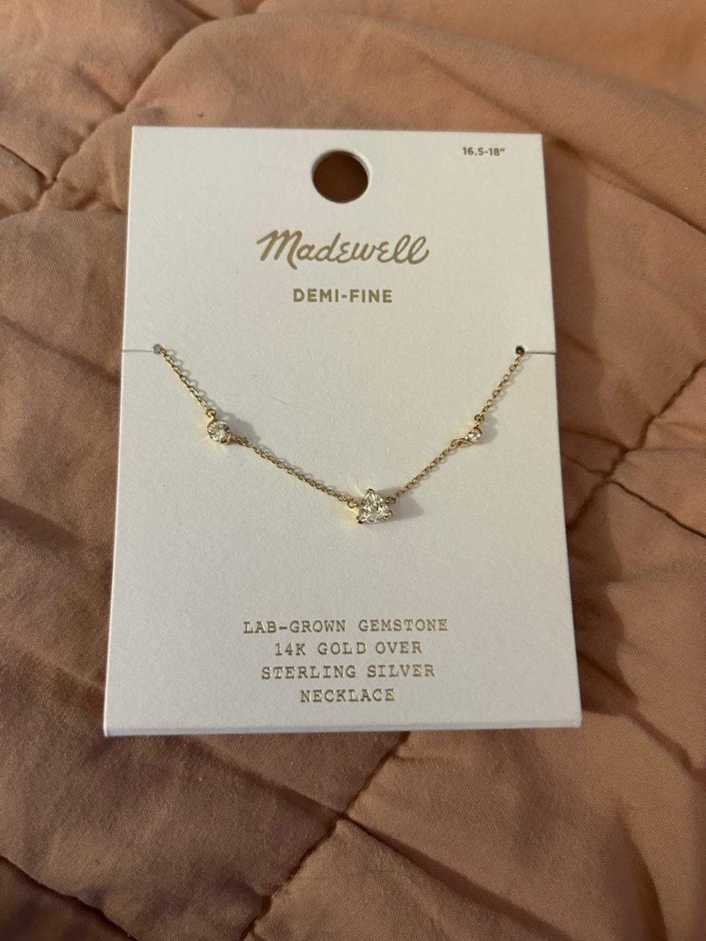 NWT Madewell Demi-Fine Crystal Station Necklace - Picture 5 of 7
